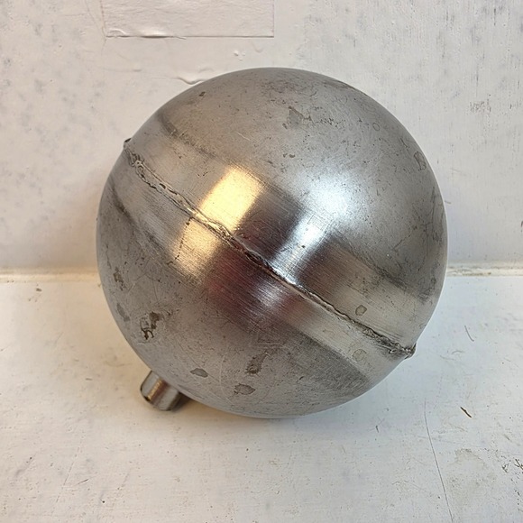 Other - Vintage Industrial Stainless Steel Ball Float 4.5" Spherical‎ Tank Valve Finial